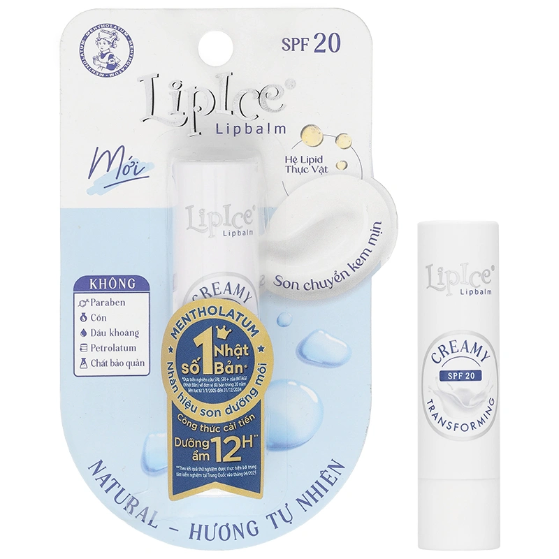 Son dưỡng môi LipIce không màu chuyển kem mịn hương tự nhiên thỏi 3.3g - 1
